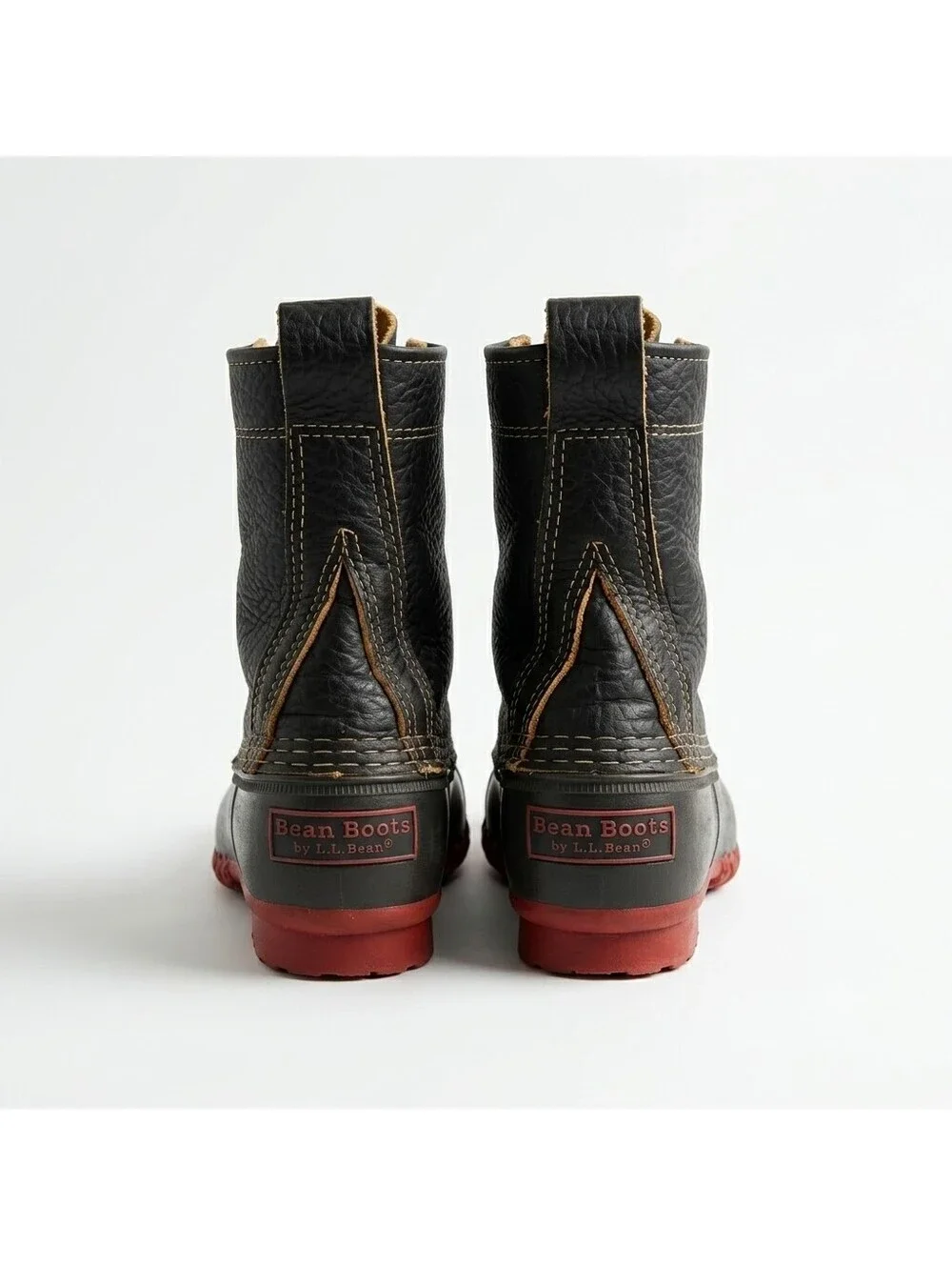 L.L.Bean Classic Bean Boots Black Brown Waterproof Leather Winter Boots size 7